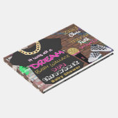 90's Urban Hip Hop|Roze & Goud Baby shower Gastenboek (Hoek)