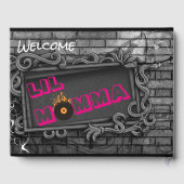 90's Urban Hip Hop|Roze & Goud Baby shower Gastenboek (Achterkant)