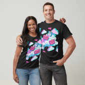 90s Vaporwave Floppy Disk & Pixel Cloud Y2K T-shirt (Unisex)