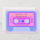 90's Vaporwave pastel Cassette Birthday Party Kaart (Voorkant)