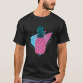 90s Vaporwave Tropical Summer Fruit Synthwave Pine T-shirt (Voorkant)
