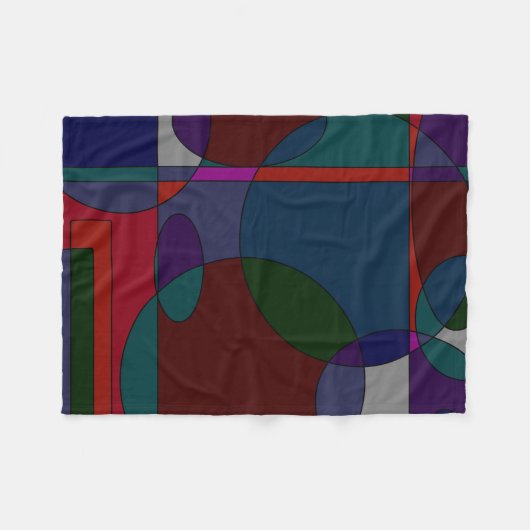 90s Verf Design Fleece Deken (Voorkant (Horizontaal))