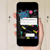 90s Verjaardag, Retro Composiet Notitieboek Kaart