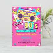 90s Verjaardag Uitnodiging (Staand voorkant)