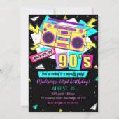 90s Verjaardag Uitnodiging (Voorkant)