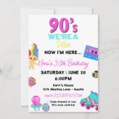 90s Verjaardag Uitnodiging Retro 30e Verjaardag (Voorkant)