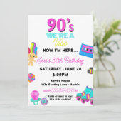 90s Verjaardag Uitnodiging Retro 30e Verjaardag (Staand voorkant)