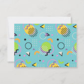 90's verjaardagsfeestje bedankje bedankkaart (Achterkant)