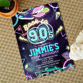 90s verjaardagsfeestje bewerkbare uitnodiging