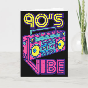 90s Vibe Boom Box Radio Retro Muziek Liefhebber Ma Kaart