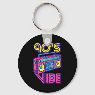 90s Vibe Boom Box Radio Retro Muziek Liefhebber Ma Sleutelhanger