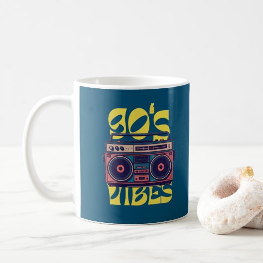90's vibe Boombox Koffiemok (Met donut)