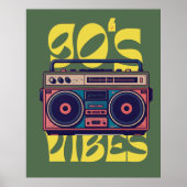 90's vibe  Boombox Poster (Voorkant)