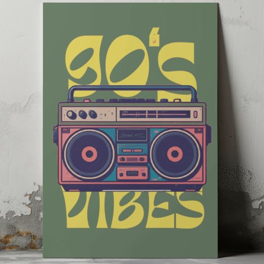 90's vibe  Boombox Poster