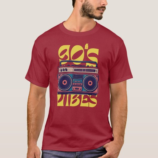 90's vibe  Boombox T-shirt (Voorkant)