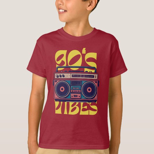 90's vibe Boombox T-shirt (Voorkant)