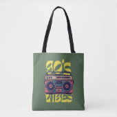 90's vibe  Boombox Tote Bag (Voorkant)