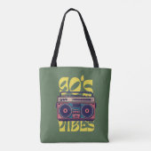 90's vibe  Boombox Tote Bag (Achterkant)