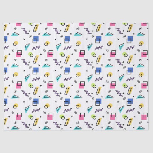 90s Vibe Eenvoudige Vormen & Contouren Weefseldocu Tissuepapier (Voorkant)