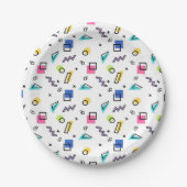 90s Vibe Shape Confetti Papier Borden Papieren Bordje (Voorkant)