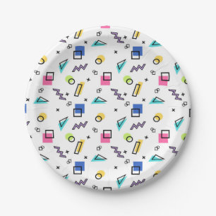 90s Vibe Shape Confetti Papier Borden Papieren Bordje