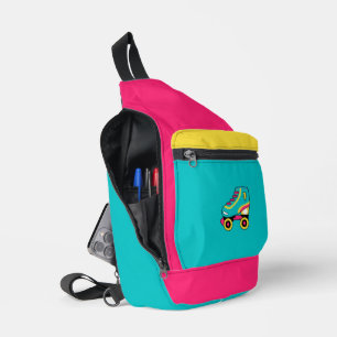 90s vibes, Retro Roller Schaatsen icoon Sling Bag