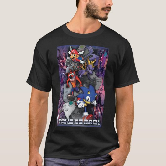 90's Videogame Nostalgie T-shirt (Voorkant)