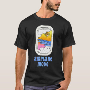 90s Vliegtuigmodus Reis Vibe 80s Retro Piloot Vlie T-shirt