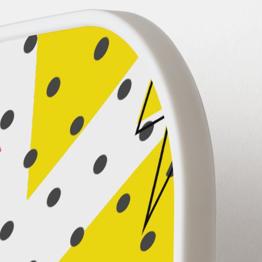 90s vormen, retro gepersonaliseerd pickleball paddle (Links Detail)