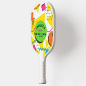 90s vormen, retro gepersonaliseerd pickleball paddle (Links)