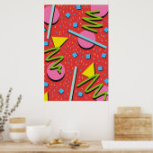 90s vormenpatroon poster (Keuken)