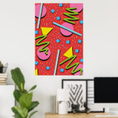 90s vormenpatroon poster (Thuiskantoor)