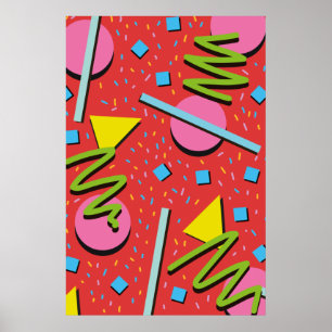 90s vormenpatroon poster