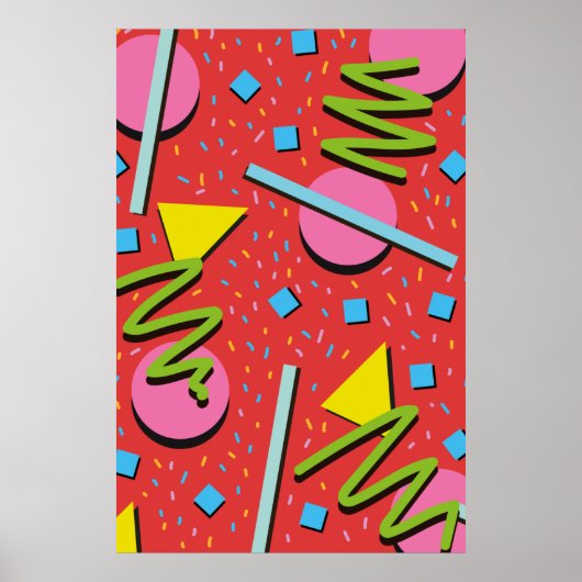 90s vormenpatroon poster (Voorkant)
