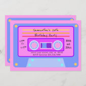 90's Y2K Bubblegum Roze Cassette 20 Verjaardagsfee Kaart (Voorkant / Achterkant)