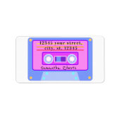 90's Y2k Leuke Pastel Cassette retouradres Etiket (Voorkant)