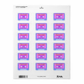 90's Y2k Leuke Pastel Cassette retouradres Etiket (Full Sheet)