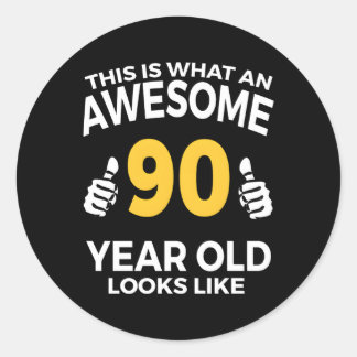 90ste 90 ronde sticker