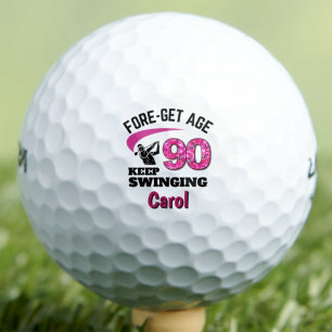 90ste Golfer Cadeau voor Collega - Blijf Swingen Golfballen