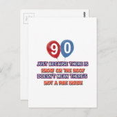 90ste jaar oude sneeuwval op het dak design briefkaart (Voorkant / Achterkant)