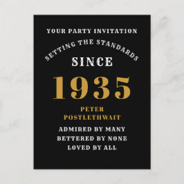 90ste verjaardag 1935 Black Gold Briefkaart