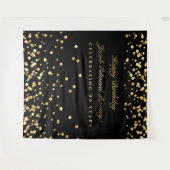 90ste verjaardag achtergrond, Photobooth achtergro Wandkleed (Voorkant (horizontaal))