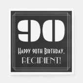 90ste verjaardag: Art Deco geïnspireerd look "90"  Servet (Voorkant)