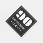 90ste verjaardag: Art Deco geïnspireerd look "90"  Servet (Hoek)