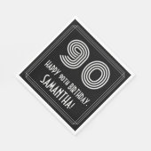 90ste verjaardag: Art Deco geïnspireerd look "90"  Servet (Hoek)