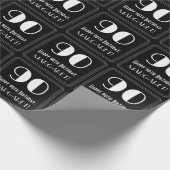 90ste verjaardag - Art Deco geïnspireerde look "90 Cadeaupapier (Hoek)