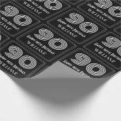 90ste verjaardag: Art Deco Geïnspireerde look "90" Cadeaupapier (Hoek)