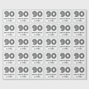 90ste verjaardag: Art Deco geïnspireerde stijl "90 Cadeaupapier