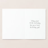 90ste verjaardag ~ Art Deco stijl "90" & aangepast Folie Kaarten (Binnen)