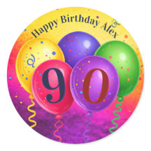 90ste verjaardag Ballon Confetti Feestje